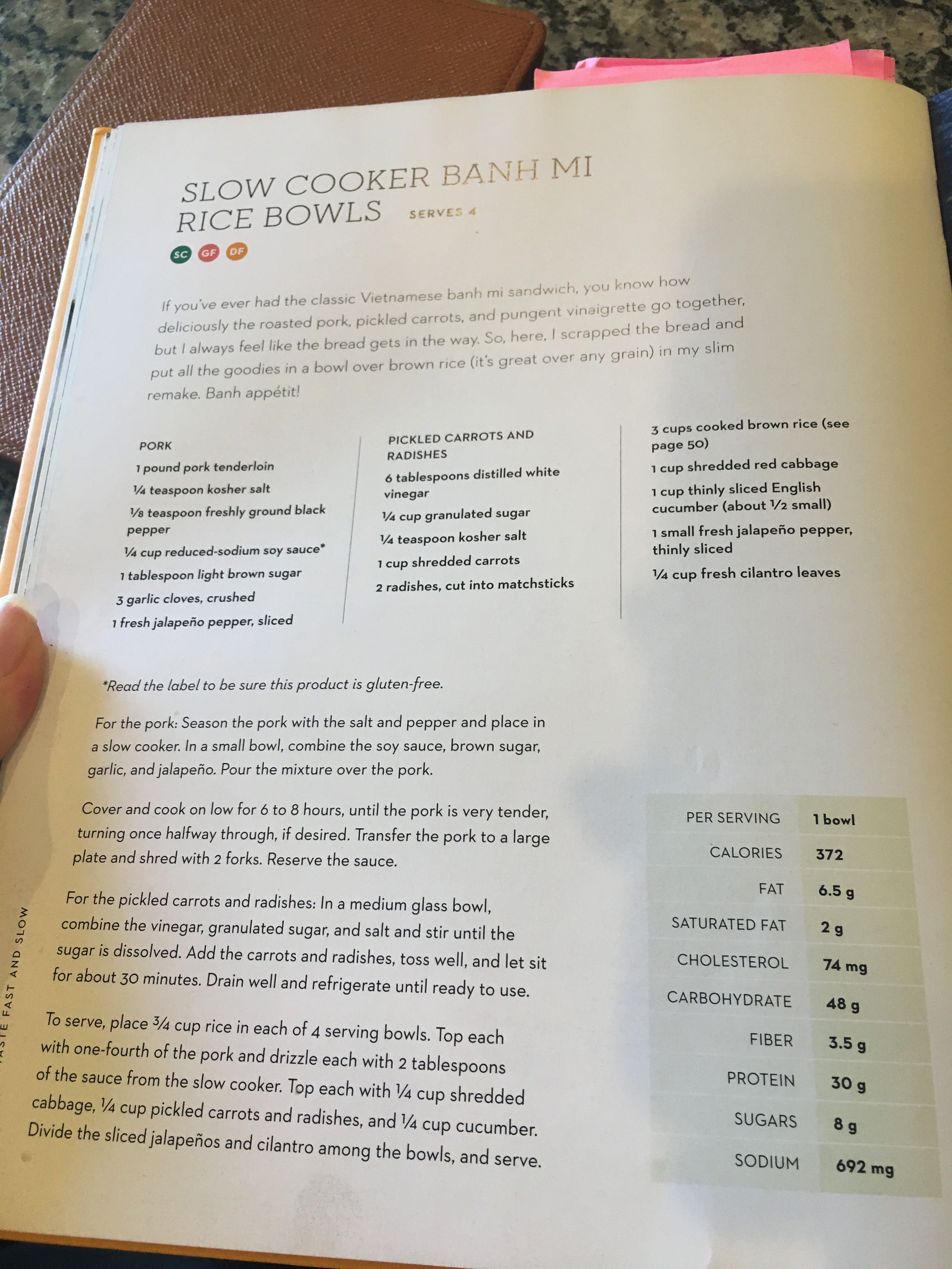 Slow Cooker Bahn Mi Rice Bowl